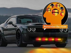 Nilight 6LED Strobe Lights 4PCS Ultra slim Surface Mount Hazard Caution Light bar 12-24V Sync Feature Warning Flashing Light kit for Truck Car Vehicle ATV SUV UTV Red and Yellow