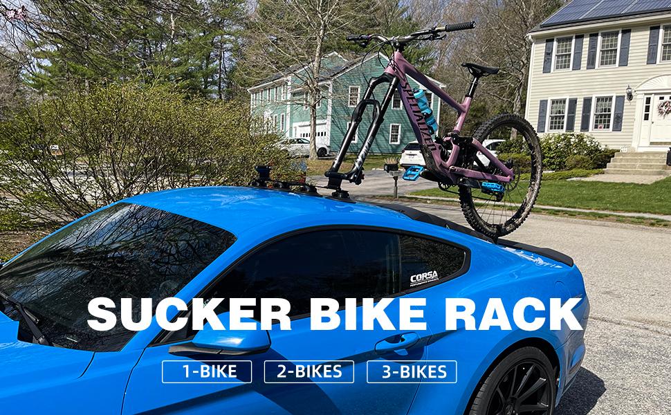 Socker Bike Rack ROCKBROS Sucker Bike Rack for Car Roof Suction Cup Bicycle Carrier ...
