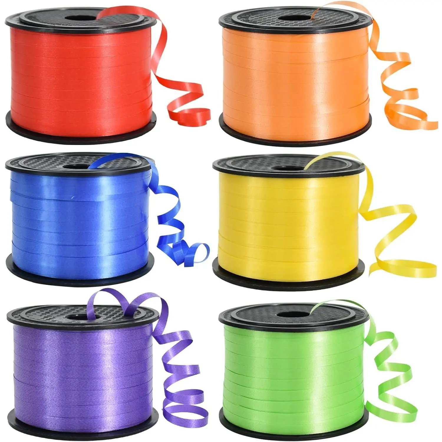 Rainbow Curling Ribbon-6 Assorted Colors Balloon Curling Ribbons Set-600 Yards Balloon String for DIY Decor,Gift Wrapping,Ribbons and Bows for Christmas New Year Birthday Gifts Supplies