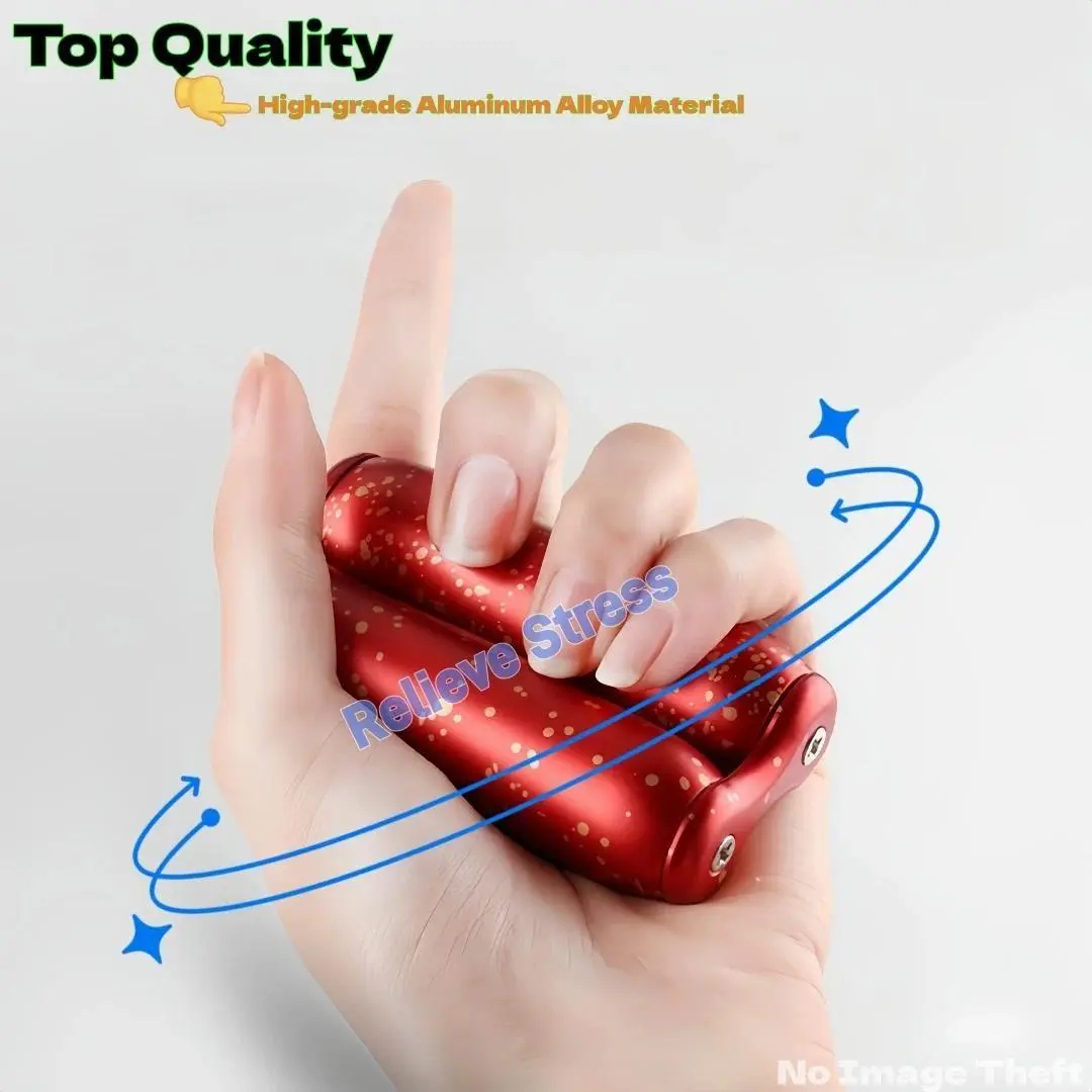 Premium Aluminum Alloy Stress Relief Roller | Portable Hand Massager | Finger Relaxation Fidget Toy for Office Home Travel Gifts