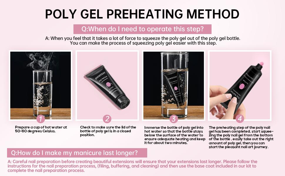 JEWHITENY Poly Extension Gel Nail Kit 14 PCS with Mini Nail Lamp and Slip Solution for Nail Art Design Beginners - Manicure JEWHITENY Poly Extension Gel Nail Kit 14 PCS with Mini Nail Lamp and Slip Solution for Nail Art Design Beginners - Manicure