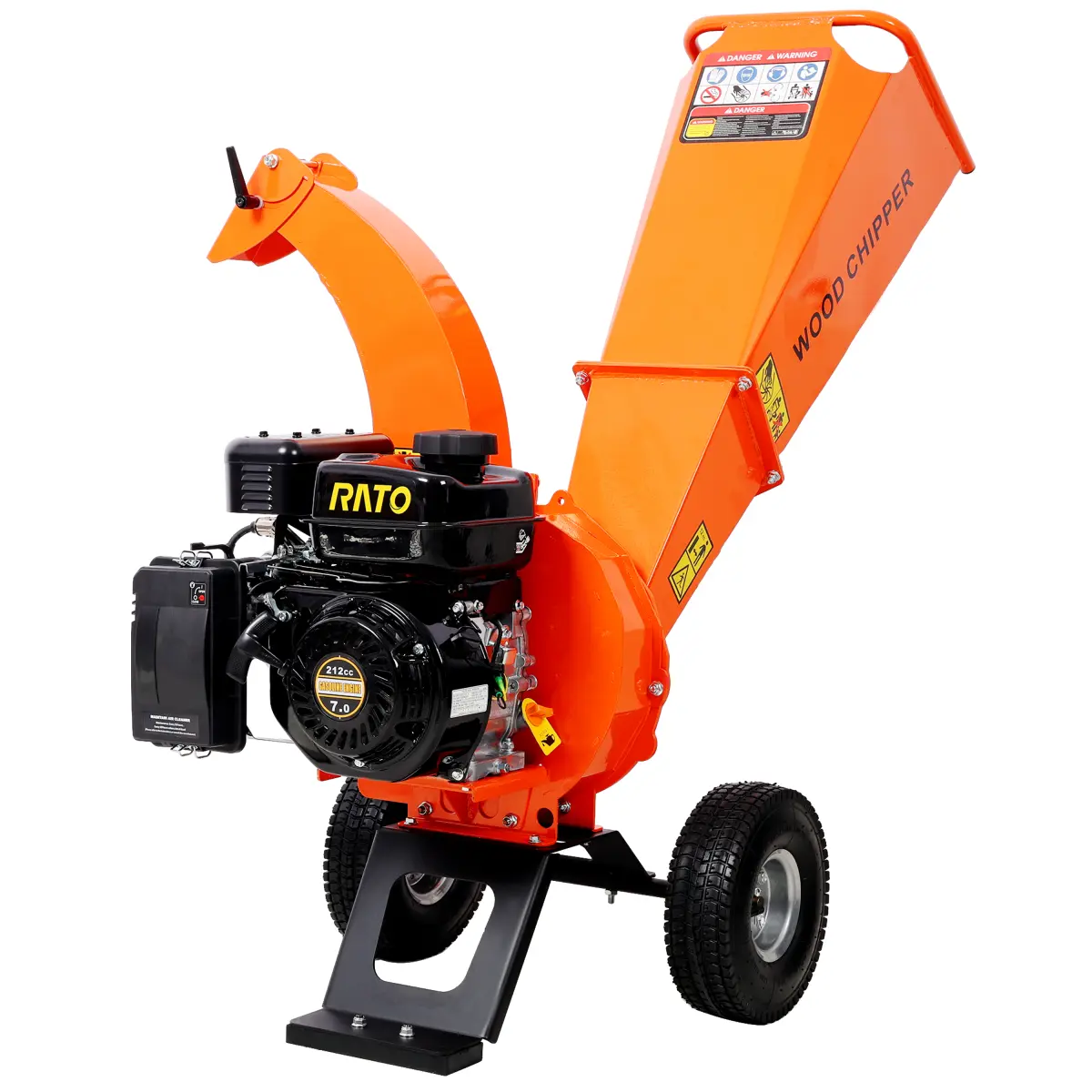 AobtkelWood Chipper Shredder Mulcher Heavy Duty 7 HP 212cc Gas Powered 3 Inch Max Capacity, EPA certificated engine