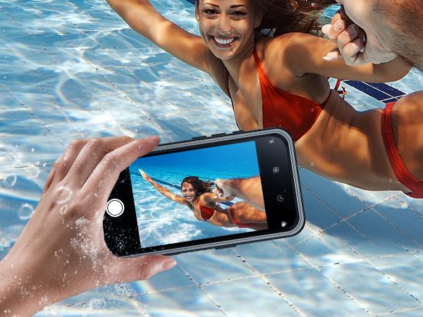 Waterproof & Shockproof Case for iPhone 17/16/15/14 Pro Max/Plus/Pro/Air & Samsung S25/S24/S23/S22 Ultra/Plus | IP68 Military Grade Drop Proof| Built-in Screen Protector | Full Body Protection -Black