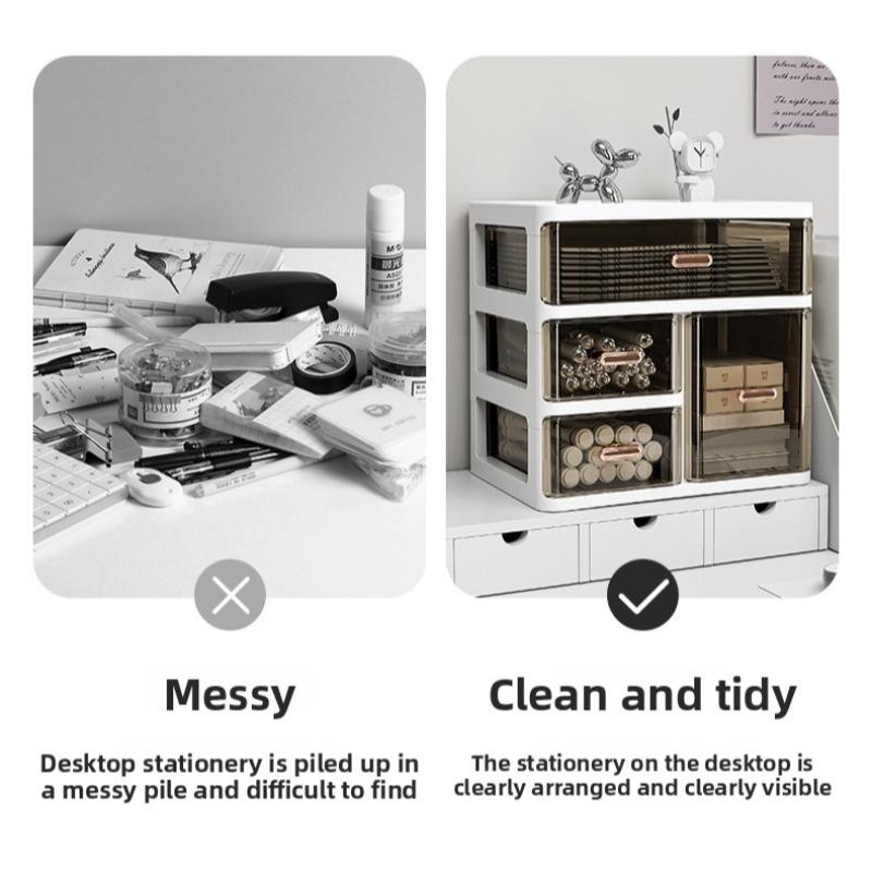 Transparent Multi-Layer Storage Box with Drawers, Cosmetic & Jewelry Organizer, Bedroom Storage Organizer, Perfect Gift for Beauty Enthusiasts & Women