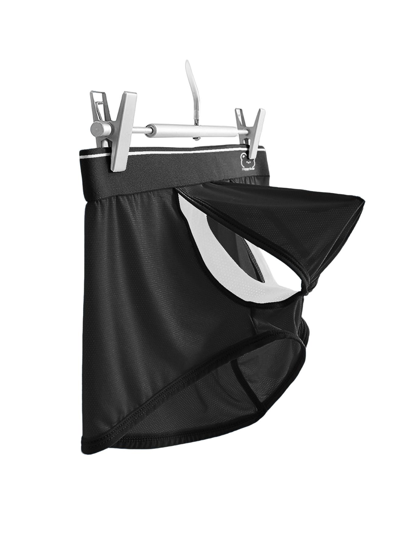 2/3/4 Pcs Random Color Men's Solid Boxer Briefs, Space Pouch Design, Cool & Comfortable, for Outdoor Sports, Fitness & Daily Casual Wear