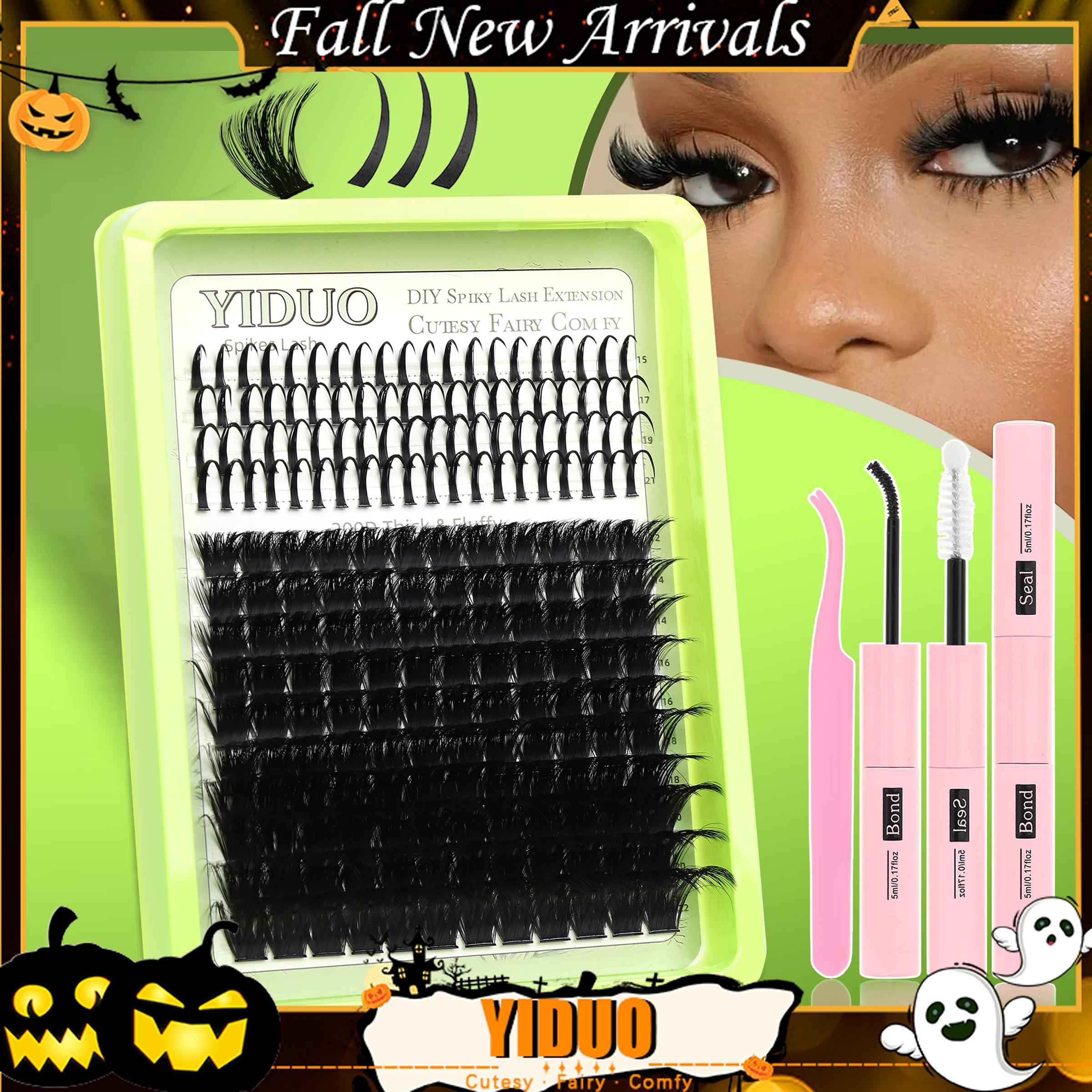 Curl Wispy Individual False Eyelash with Lash & Tweezers Kit, Natural Self Grafting Diy Segmented Eyelash, Makeup, Diy Eyelash Extensions