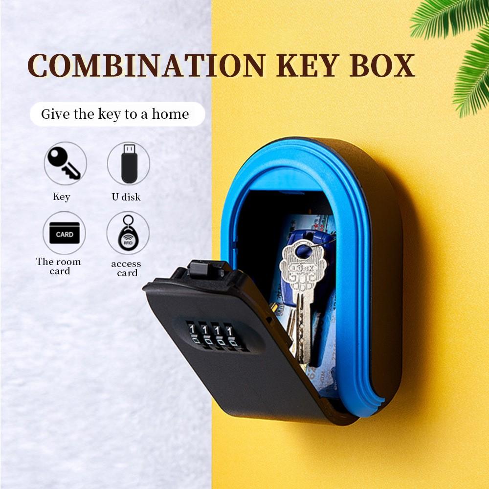 Plastic Key Box for Homestays with Combination Lock, Secure Key Storage Solution, Ideal for Construction Sites and Apartments
