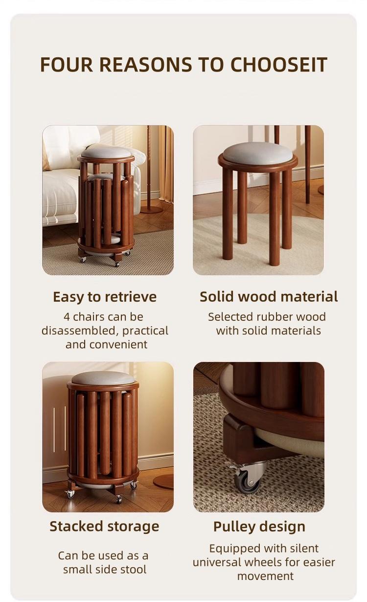 Home stools, outdoor coffee tables, stackable stools, dining room small stools