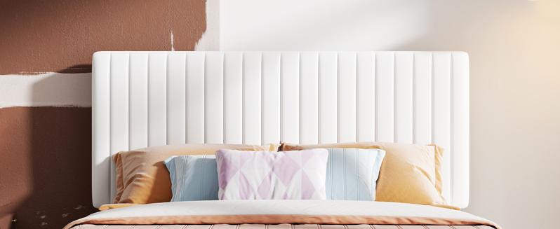 HOOMIC Modern Velvet Upholstered Platform Bed Frame【Frame Only No Mattress】with Adjustable Vertical Channel Tufted Headboard,Wooden Slats Support,Full/Queen/King,No Box Spring Needed