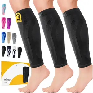 3-Pair Calf Compression Sleeves  Men & Women – Footless Socks  Shin Splints & Leg Pain Relief, 1 Pair Available