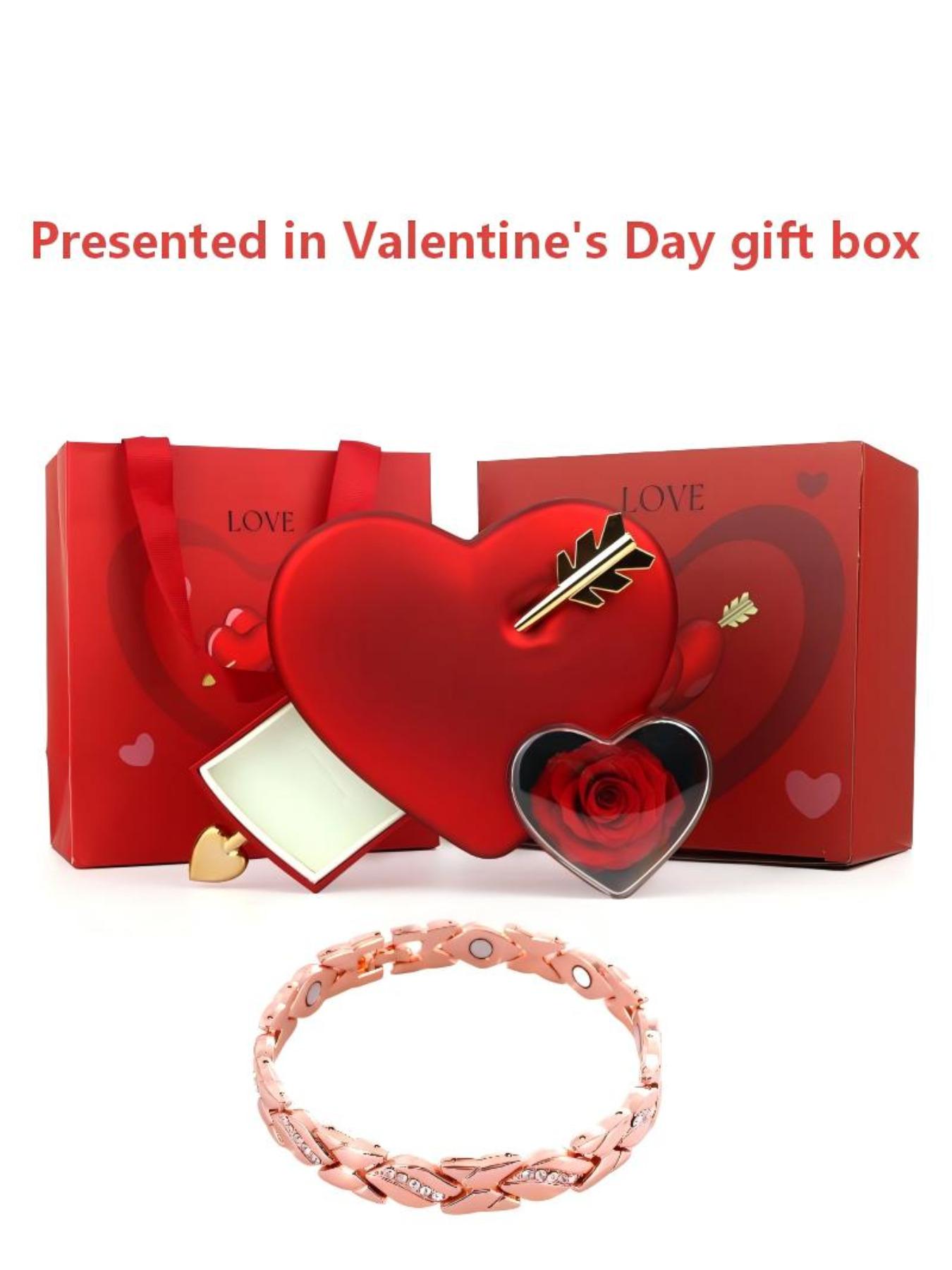 【Valentine's Day gift】Women's Leaf Bracelet, Pure Copper Magnetic Bracelet with Diamonds, 3500 Gauss Effective Magnet, Outdoor Fun Accessory