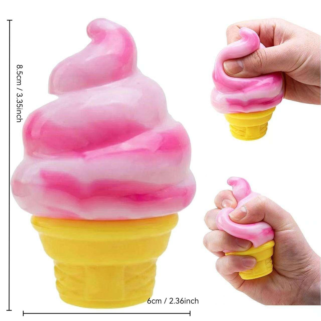 Ice Cream Creative Squeeze Soft Toy, Summer Stress Relief Toy, Cute Slow Rise Ice Cream Sensory Decompression Toy for Kids and Adults