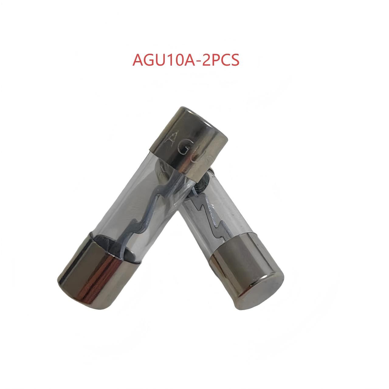 （2 pack）AGU Glass Tube Fuse 10*38mm/0.39*1.5inch，Nickel Plated，15Amp Specifications Available，Suitable for Cars，Trucks，Boats，Motorcycles，SUVs