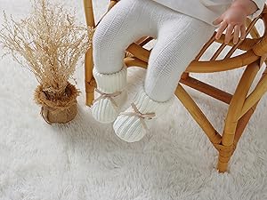 Baby Booties Newborn Infant Sock Shoes Hand Knitting Crochet Boy and Girl Cozy Shoes