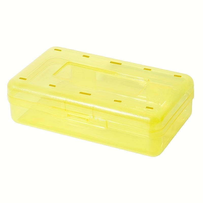 Large Capacity Multi-Functional Plastic Storage Box, Transparent Pencil Case, Simple Stationery Box for Students, Art Sketching Supplies Organizer