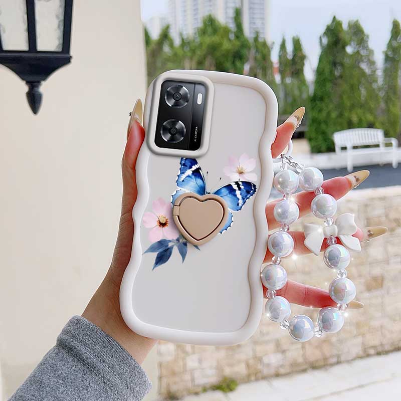 Durable For OnePlus Nord N20 SE/Nord 4/Nord CE4/Nord N300/Nord N30 SE/Nord CE 5G/Nord CE4 Lite/Nord N20 5G Cover Comfortable feel 3pcs( Beautiful butterfly  phone Case+Lanyard+Stand) Phone Case Suitable For OnePlus Nord 4 Featuring