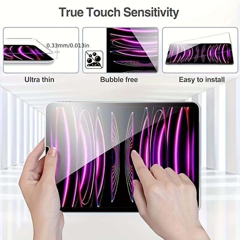 2-piece iPad Pro 12.9-inch tempered glass screen protector, smooth surface, suitable for 6th, 5th, and 4th generations 2022, 2021, 2020, and 2018