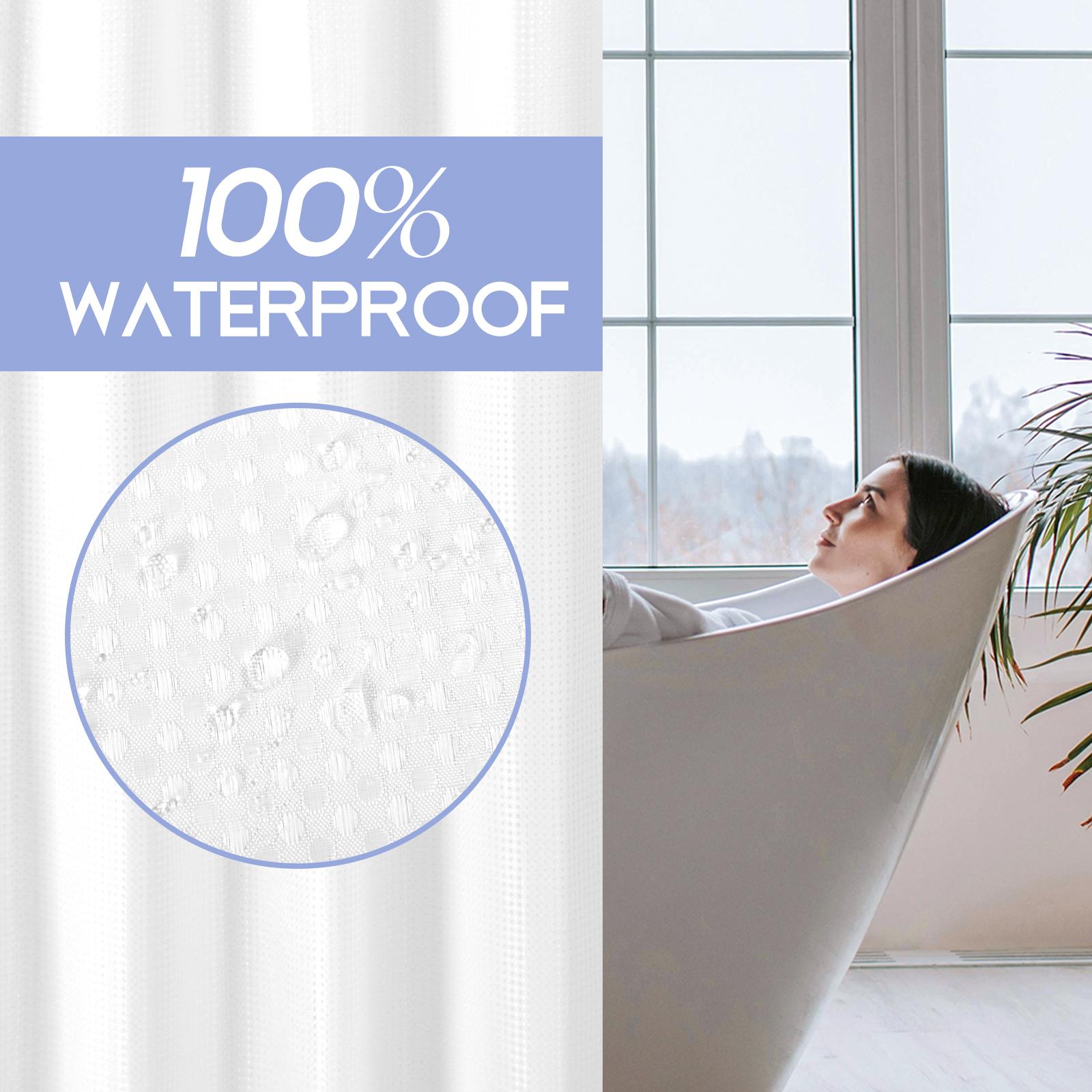 FANI Sage Green Waffle No Hook Shower Curtain with Snap in Liner Waterproof & Washable 72"W x 74"H,72''W x 84''H See Through Top Window Replacement for Bathroom FANI Sage Green Waffle No Hook Shower Curtain with Snap in Liner Waterproof & Washable 72"W x 74"H,72''W x 84''H See Through Top Window Replacement for Bathroom