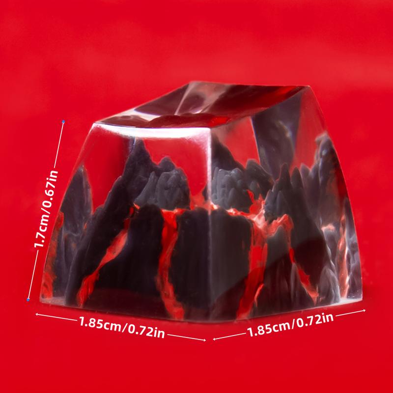 Volcano Pattern Keycap, Handmade DIY Resin Keycap, Keycap for ...