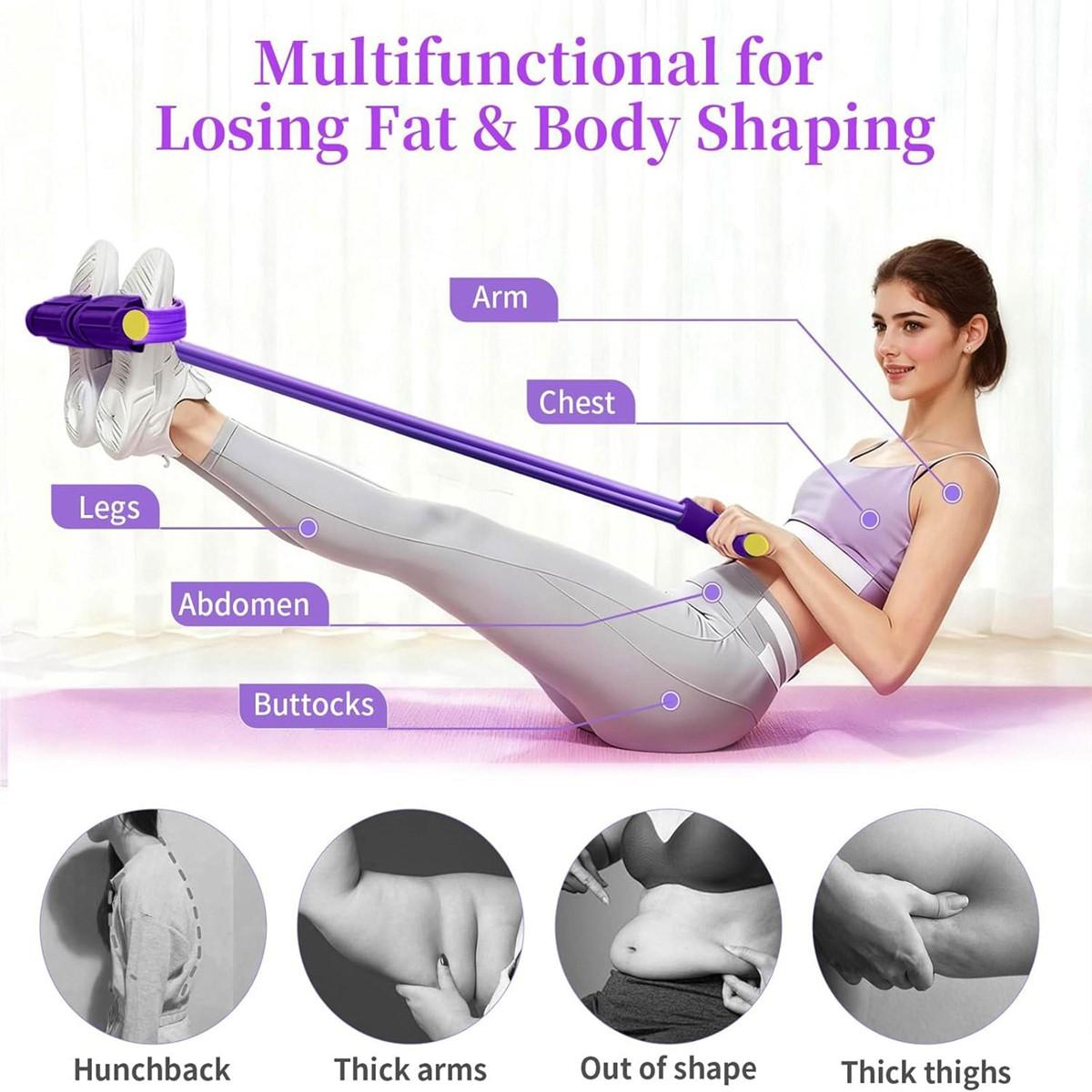Multifunctional Tension Rope 6 Tube Designs, Gym Accessory Pedals, Ankle Pullers for Training, Leg Pulls, Yoga, Stretching