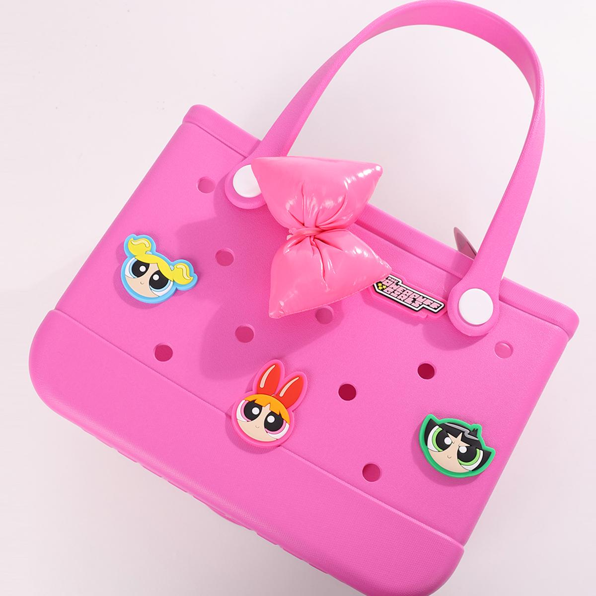 The Powerpuff Girls Collection Holes Handheld Bag - Lightweight Handheld Bag for Women Beach Grocery Shopping, Cartoon Collab, Casual Outings Easter Basket,Hole Bags with a Hole Diameter of 1 cm The Powerpuff Girls Collection Holes Handheld Bag - Lightweight Handheld Bag for Women Beach Grocery Shopping, Cartoon Collab, Casual Outings Easter Basket,Hole Bags with a Hole Diameter of 1 cm