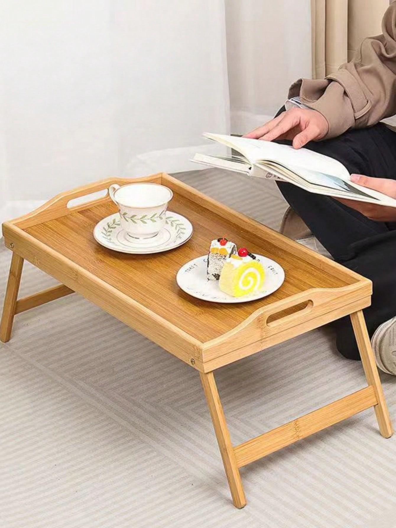 Portable Bedside Table, Folding Tray Table, Foldable Design for Easy Storage & Use, Ideal for Reading/drinking/cosmetic Application