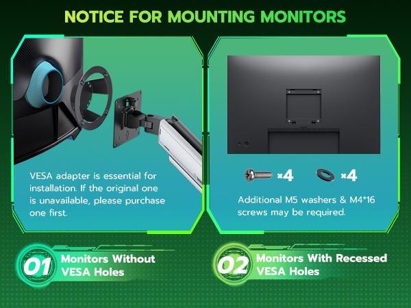 ARES WING RGB Monitor Arm Desk Mount for 17-45 inches Flat and Curved Monitors, Holds 35.2 lbs Heavy Duty, Adjustable Ultrawide Monitor Arm with Clamp & Grommet Base, 75/100 VESA Mount Ergonomic Office
