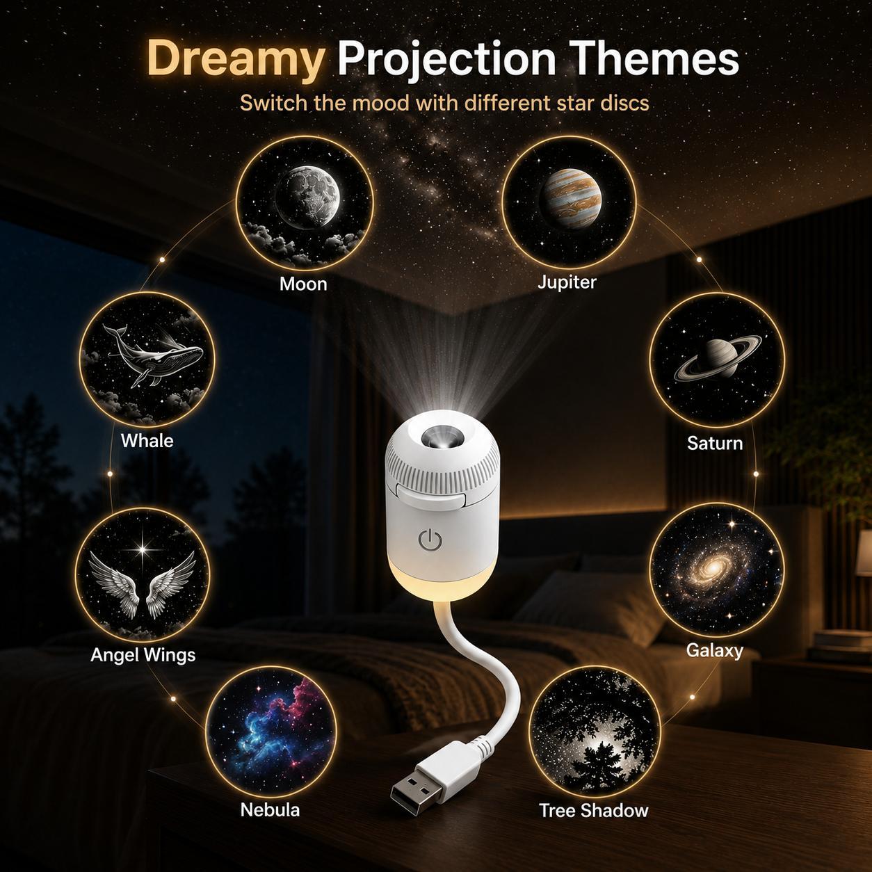 USB Star Sky Projector Lamp, Mini Galaxy Night Light for Bedroom, Romantic Room Decor, Kids Room, Dorm Room & Indoor Space USB Star Sky Projector Lamp, Mini Galaxy Night Light for Bedroom, Romantic Room Decor, Kids Room, Dorm Room & Indoor Space