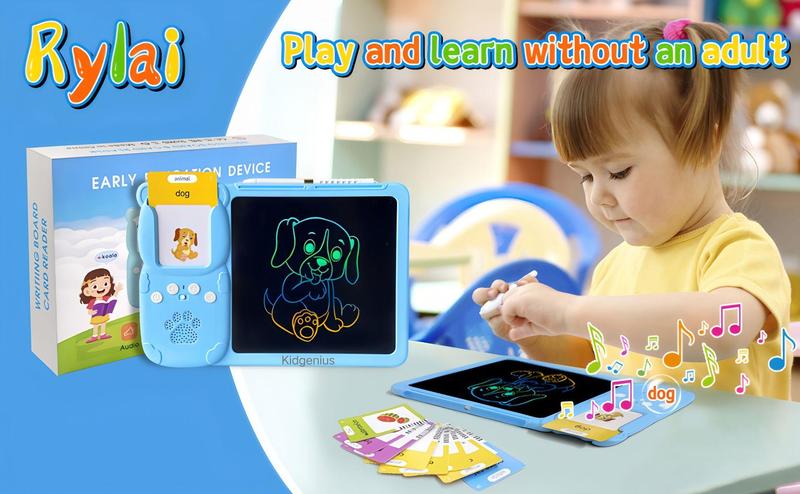 KIDGENIUS Spanish & English 510 Vocabulary Words Portable LCD Screen Early Learning Gift for Kids Dual Grammar System Interactive Drawing Fun Multifunctional Toy for Autism Therapy - Talking Flash Cards KIDGENIUS Spanish & English 510 Vocabulary Words Portable LCD Screen Early Learning Gift for Kids Dual Grammar System Interactive Drawing Fun Multifunctional Toy for Autism Therapy - Talking Flash Cards