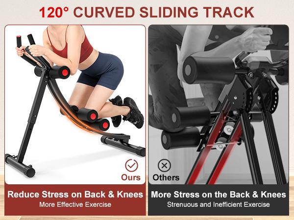 Ab Machine with Elastic Band for Home Workout, Foldable Ab Workout Equipment, Maquina Para Hacer Ejercicio en Casa Core Exercise Equipment for Home Gym