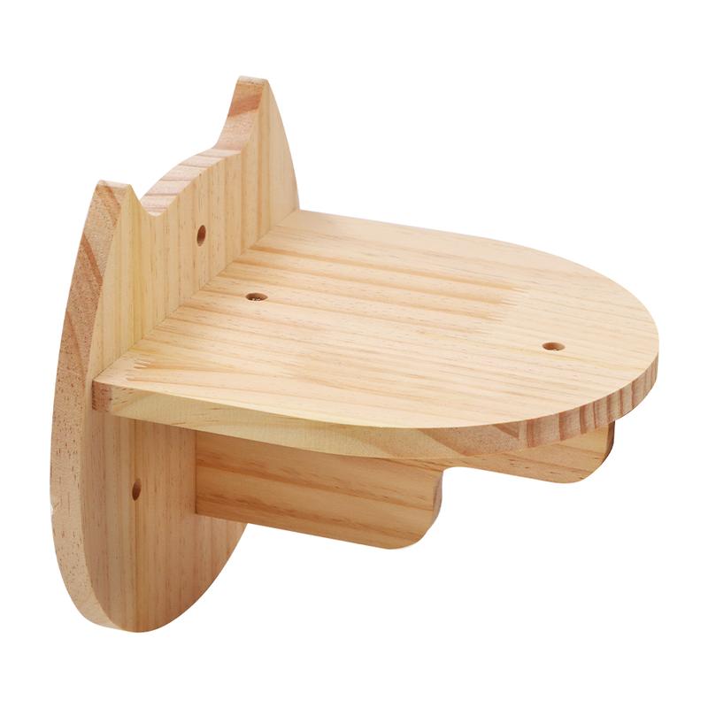 Modern Crude Wood Wall Mounted Cat Nest Bed Climbing Shelves With Sisal Scratching Post- Cat Houses & Condos for Indoor Cats Playing and Relaxation