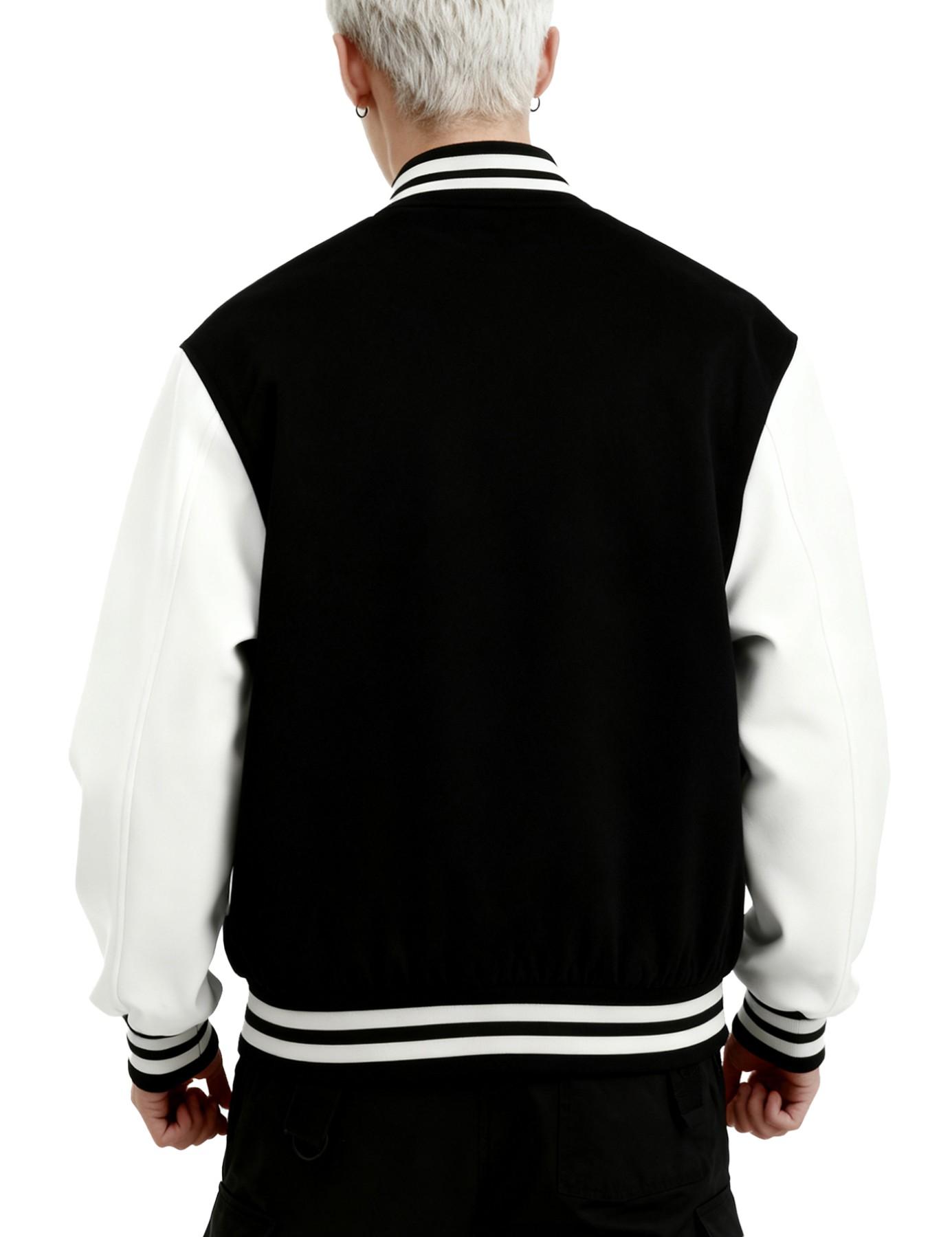 Men's Los Angeles Baseball Jacket with California Letter Print, Button Closure, All-Season Outerwear, Comfortable Stretch Fabric