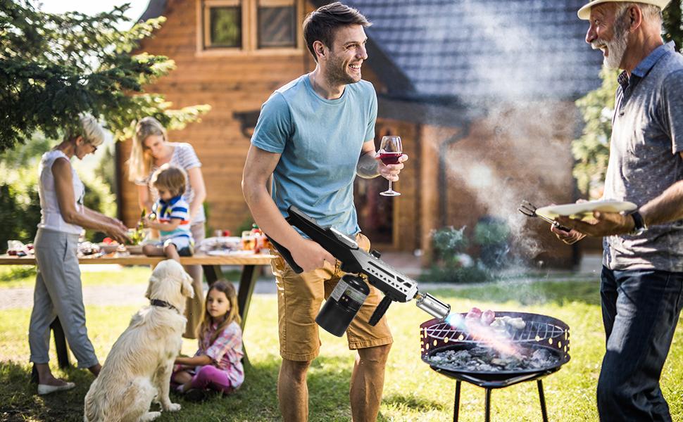 ARTFLAMM Propane Grill Torch – Kitchen Cooking Torch – Adjustable Torch for BBQ, Campfire, Charcoal Grills Bakeware Nozzle Set Nozzles Tips