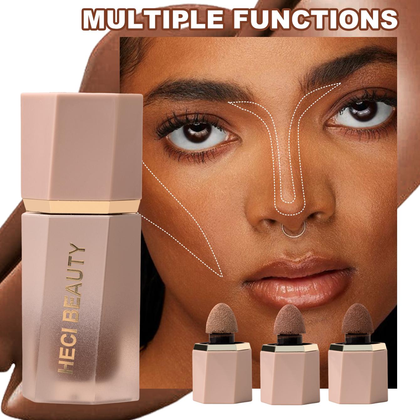 Long Lasting Liquid Contour Stick, 1/2 Counts Natural Lightweight Face Makeup Product for Women, Face Contouring Stick, Contouring Fluid, Liquid Bronzer, Summer Makeup Gift