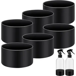 6 count  Bottle Boot Protective  Sleeve Bottom Washable Rubber Base Accessories Non Slip   Bottom Cover for 16 oz  Bottles, 12 to 24 oz Water Bottles, Black