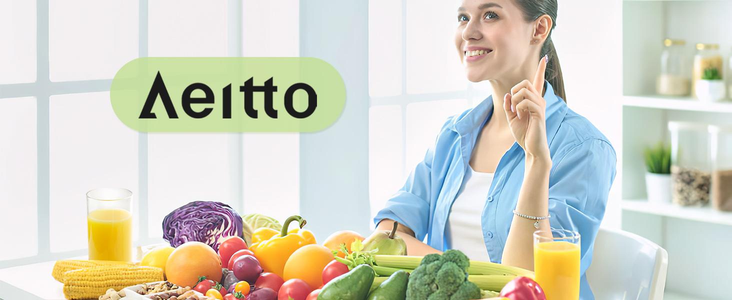 Aeitto Max5 Juicer, Cold Press Juicer with 5.8" Large Feed Chute,1.7L Large Capacity, 250W Whole Masticating Juicers for Vegetable and Fruit, High Juice Yield, Easy to Clean with Brush, Ice Fruit, BPA-Free, Smart recipes App