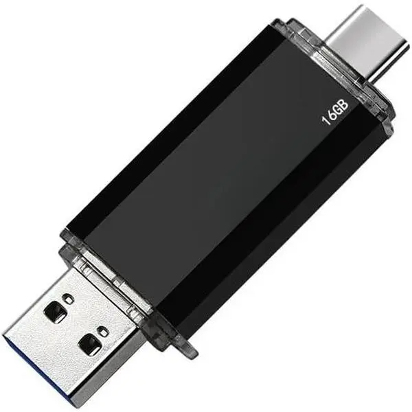 16GB USB Flash Drive USB C + USB A  Type C Memory Stick 2-in-1 Thumb Drive Jump Drive for Photos/Videos/Files (16GB)