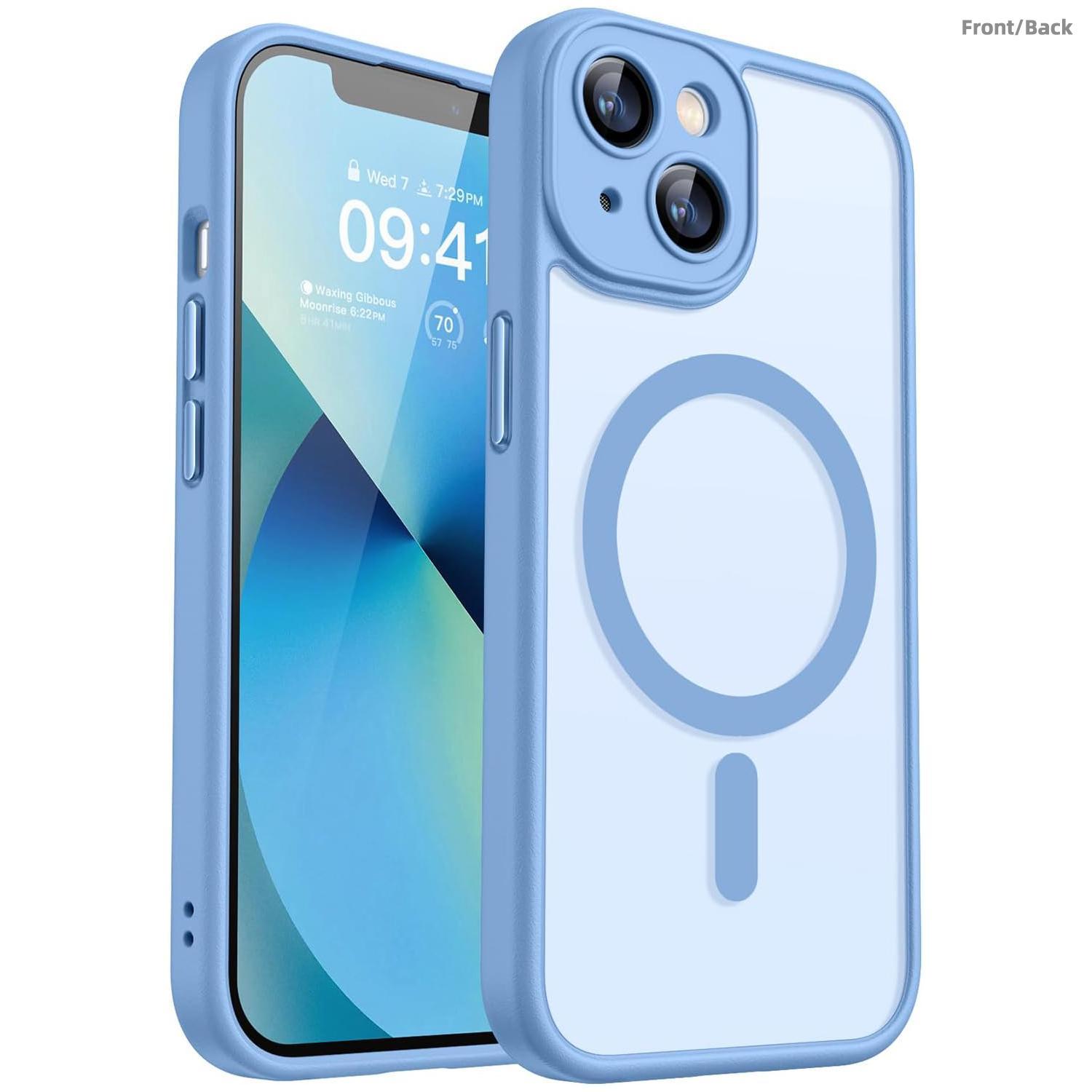 Magnetic for iPhone 17 1615 14 13 12 Case, Upgraded [Full Camera Protection] [Compatible with Magsafe] [Translucent Matte] Shockproof Protective Phone Case Cover for iPhone 12