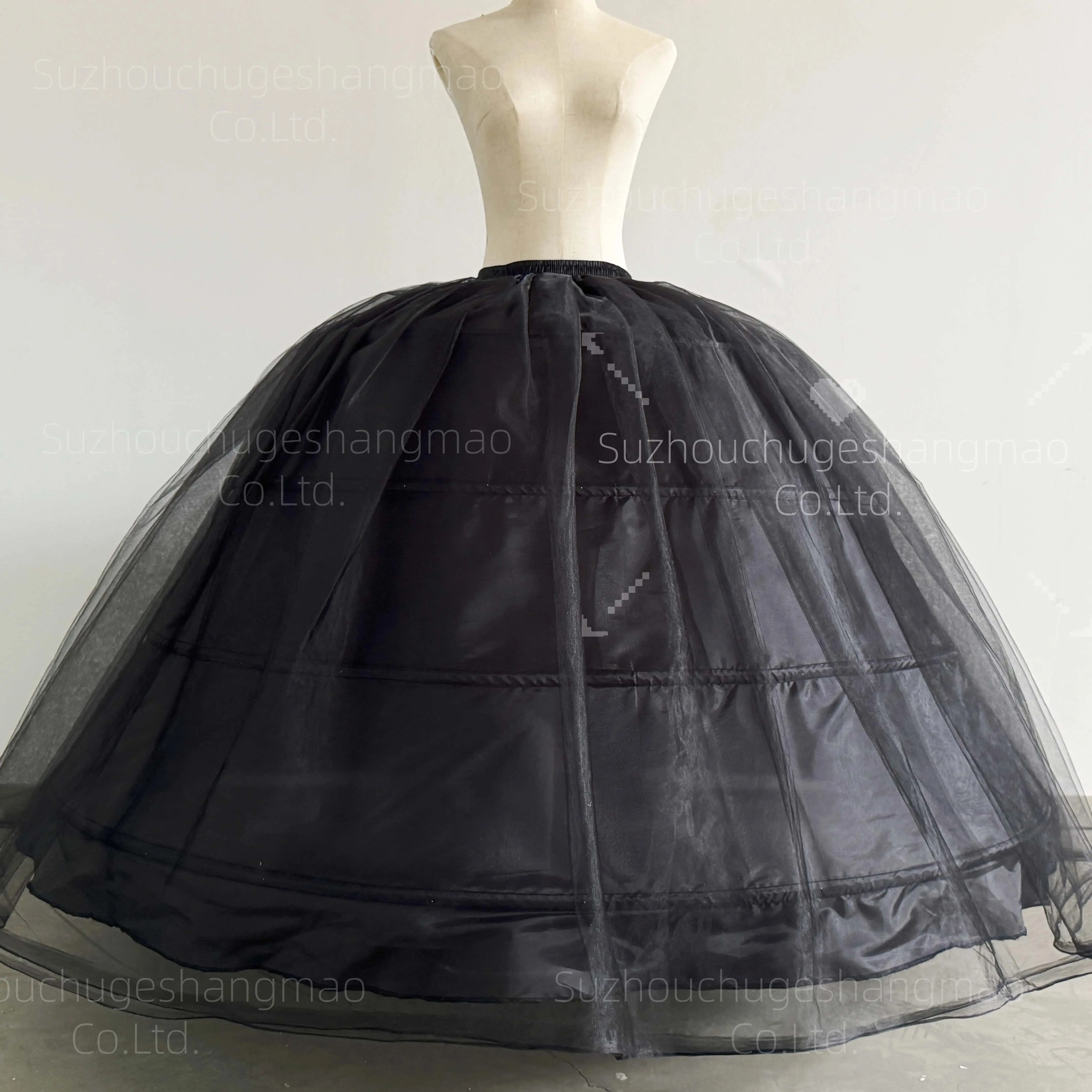 New Hot Sell 4 Hoops Big White Petticoat Super Fluffy Crinoline Slip Underskirt For Wedding Dress Bridal Gown In Stock