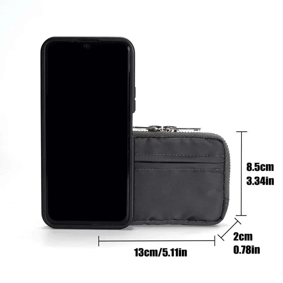 Japanese Men Wallet Earbuds Storage Bag Credit Card Holder Case for Boys Girls Journey Bank Card Organizer  Zipper Coin Purse