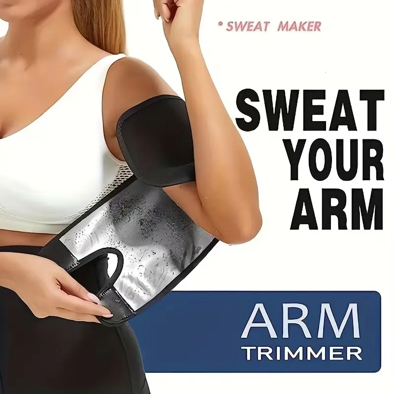 Unisex Sauna Arm Shaping Bands, Workout Training Gear, Sweat Retention Compression Sleeves, Ideal for Fitness & Exercise