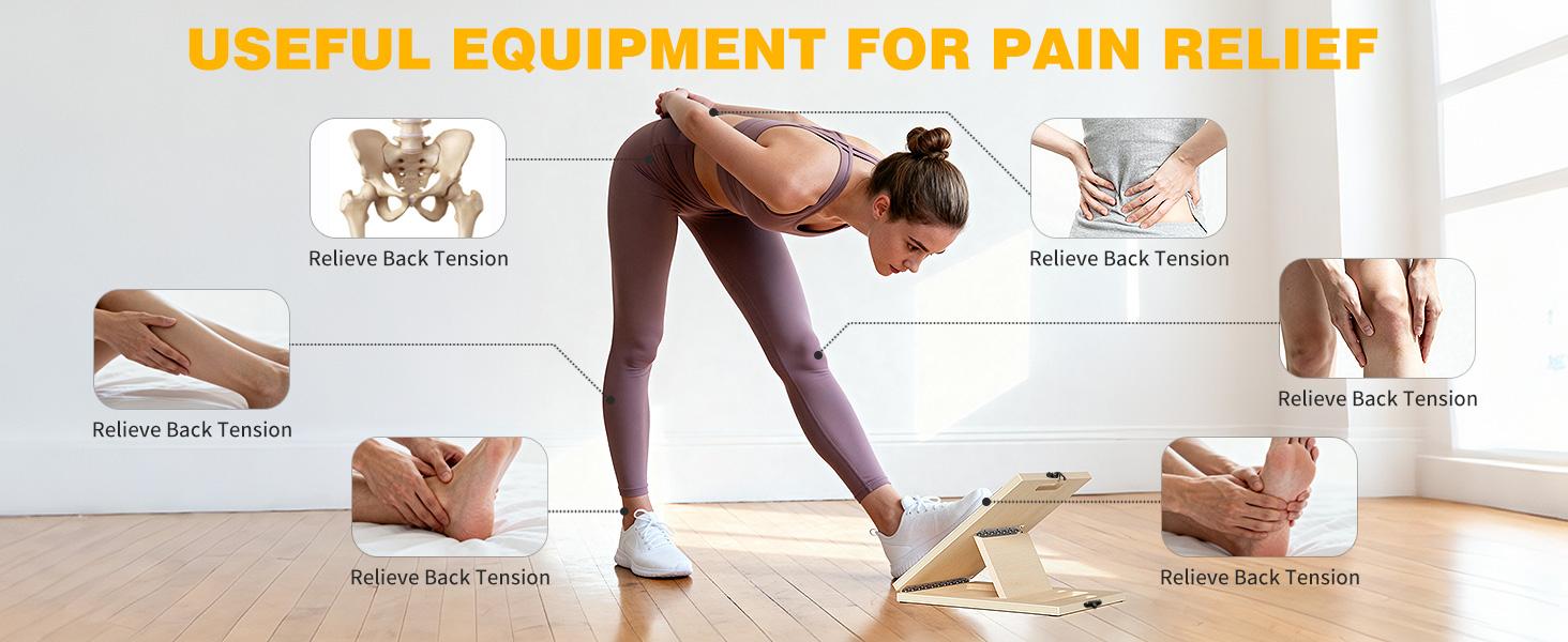 Professional Slant Board for Calf Stretching, Adjustable Portable Wooden Board with 2 Resistance Bands & Training Poster,300 lbs Weight Capacity Calf Stretch Wedge for Legs & Flexibility Training Professional Slant Board for Calf Stretching, Adjustable Portable Wooden Board with 2 Resistance Bands & Training Poster,300 lbs Weight Capacity Calf Stretch Wedge for Legs & Flexibility Training