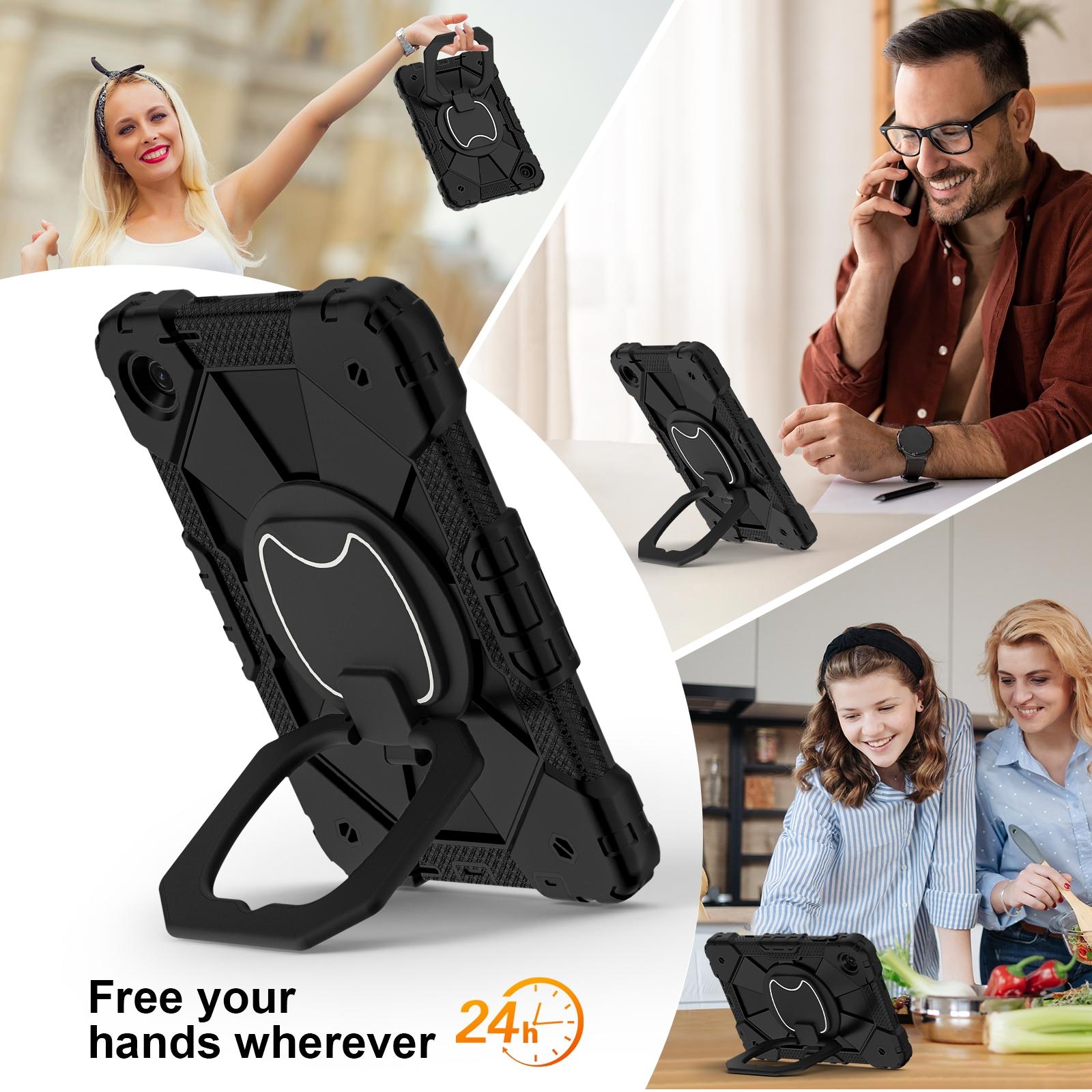 Heavy Duty Shockproof Case for T-Mobile Revvl Tab 2 2025 10.1 Inch, 360° Bumper Protective Tablet Cover with Rotating Kickstand Handle, Tablet Casing, Accessories, Protection