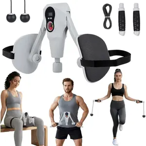 Abahub Thigh Trainer Pro 0-132 lbs Adjustable Resistance, Inner Thigh & Pelvic Floor Kegel Exerciser with Arm Workout Handles & Wireless Jump Rope for Home Fitness for Women & Men