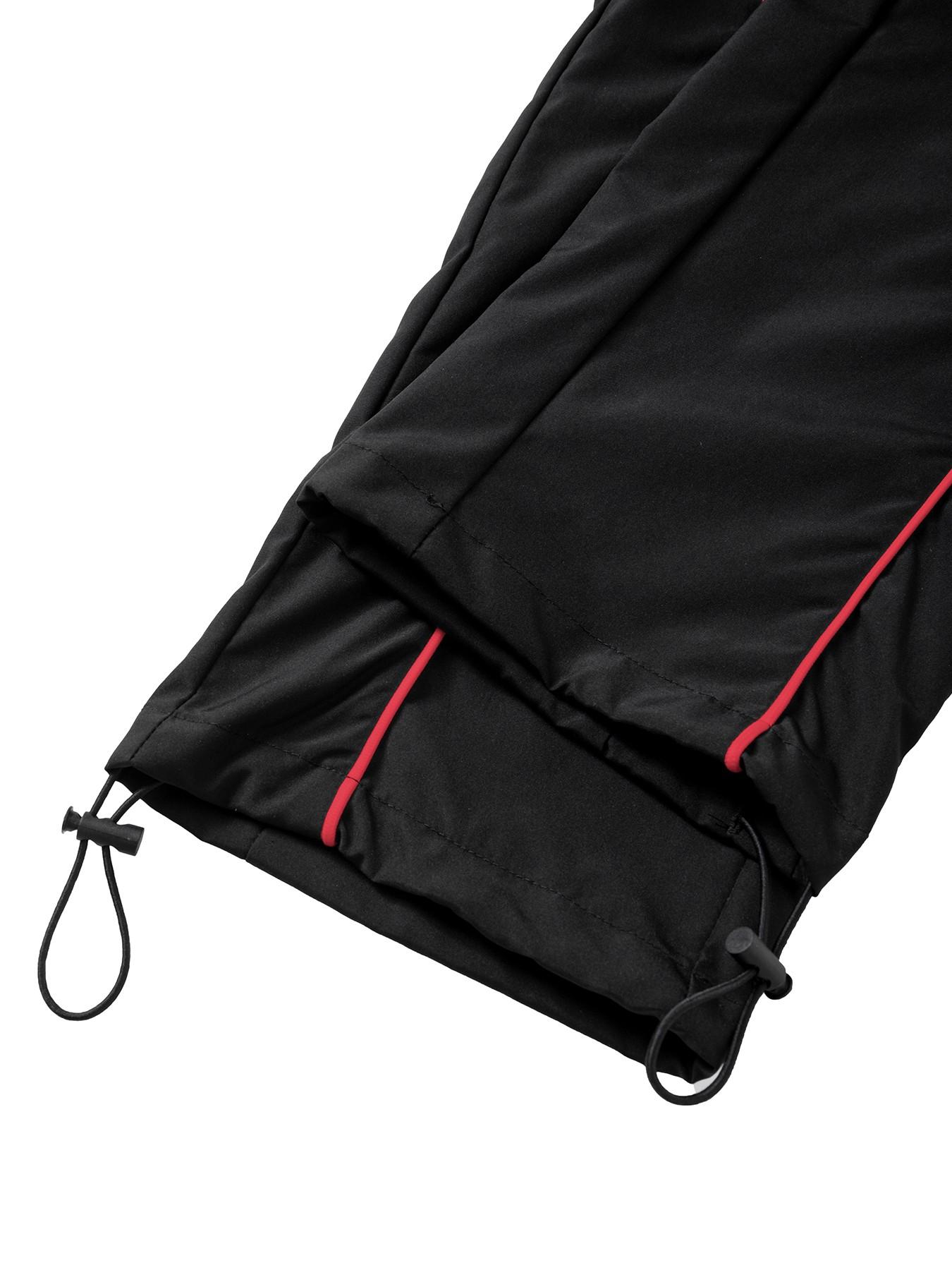 Vintage Streetwear Men Side Stripe Track Pants Drawstring Elastic Waist Adjustable Hem Minimalist Wink Smiley Face Graphic Print Daily Casual Sport Trousers