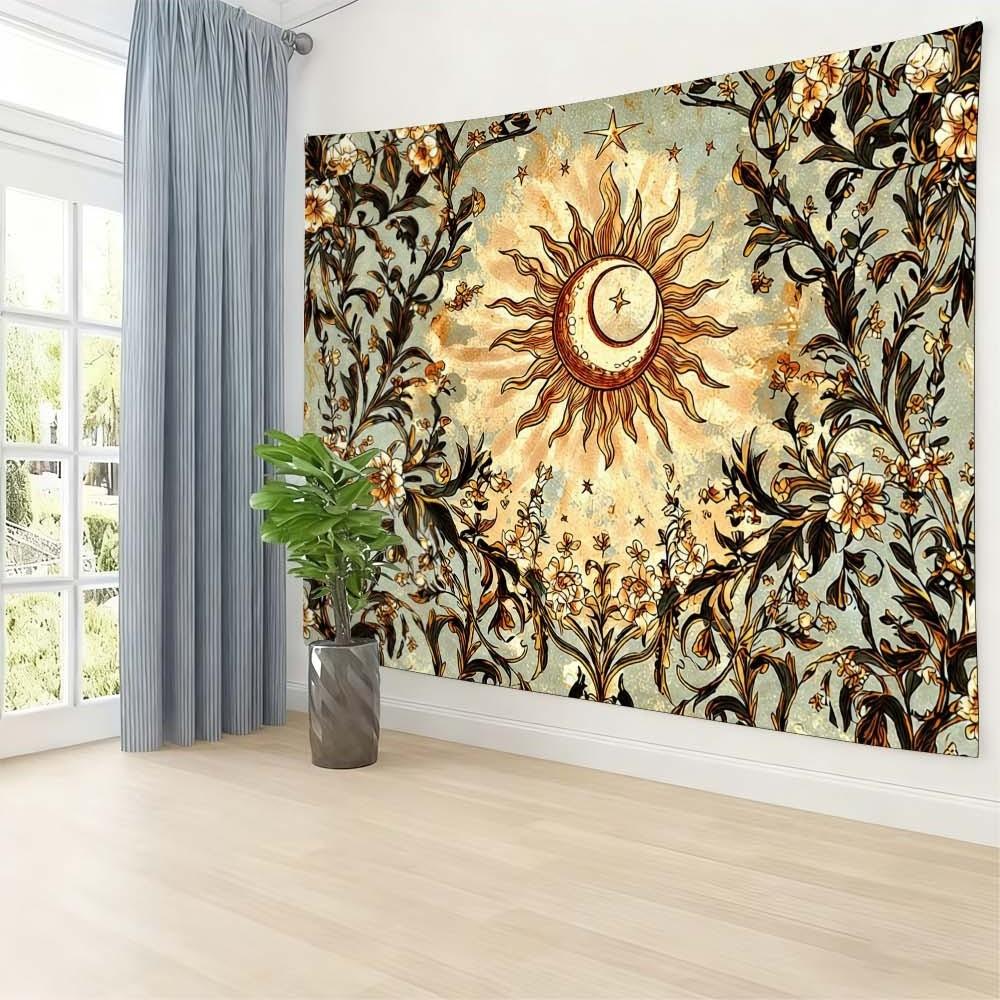 Theme Wall Hanging Tapestry, Enhance Home Atmosphere, Suitable for Living Room, Bedroom, Daily Gatherings, Artistic Fabric Background Decor