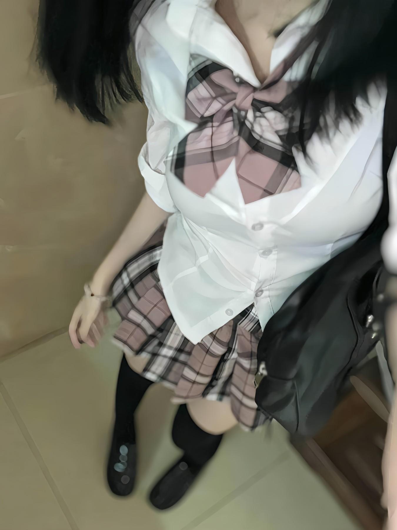 Campus Jk Uniform Set, Long Sleeve Shirt, Plaid Skirt, Bow Accessory, Preppy Style, All Seasons, Student Role Play