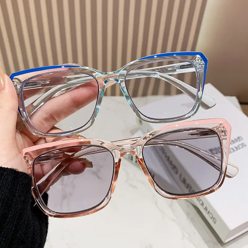 Multi-Focus Progressive Reading Glasses, Fashion Euro-American Style Transition Bifocal Eyewear, Anti-Blue Light Distance and Near Dual-Use Optical Frames for Women, Essential Vision Supply, Stylish Trendy Piece, Perfect Gift