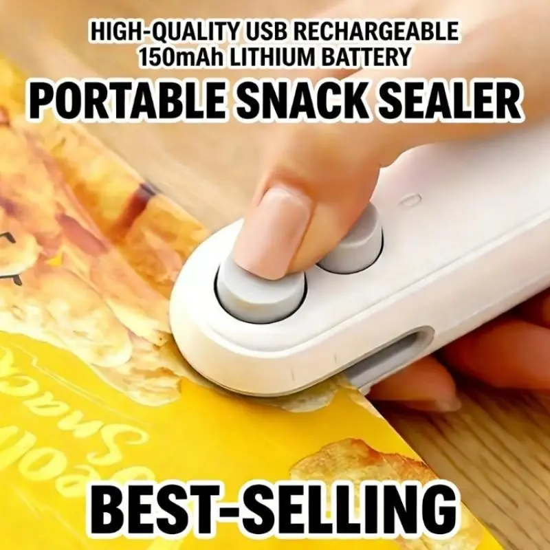 Home Mini Sealer Machine, Multi-Function Rechargeable Small Seal Device, Creative Mini Snack Bag Sealing Tool, Trendy Design