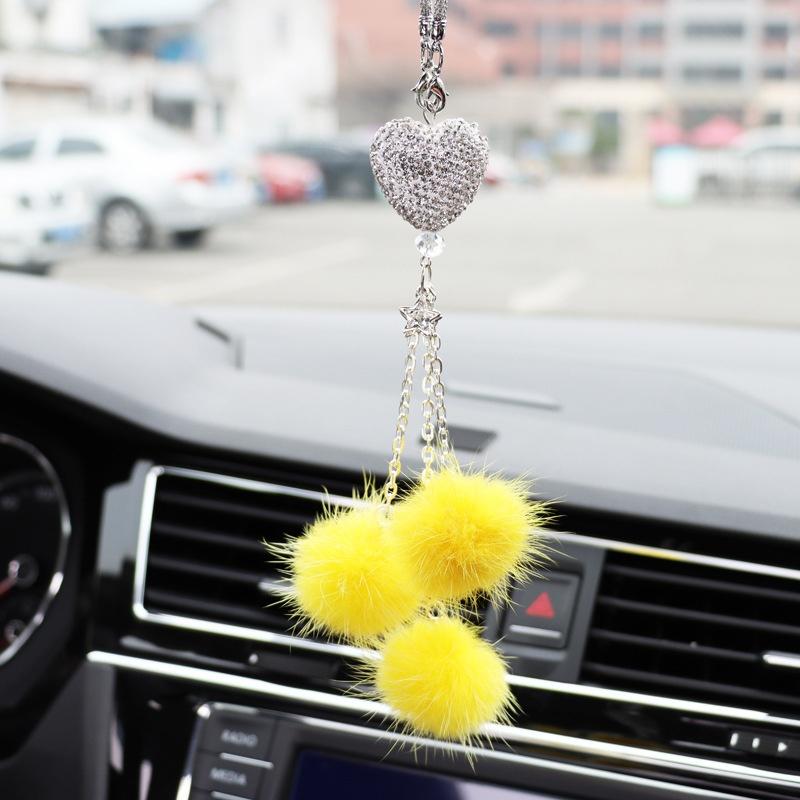 Fluffy Heart Rearview Mirror Charm, Cute Fuzzy Car Accessories for Women, Aesthetic Car Interior Hanging Decoration, Gift for Her Fluffy Heart Rearview Mirror Charm, Cute Fuzzy Car Accessories for Women, Aesthetic Car Interior Hanging Decoration, Gift for Her